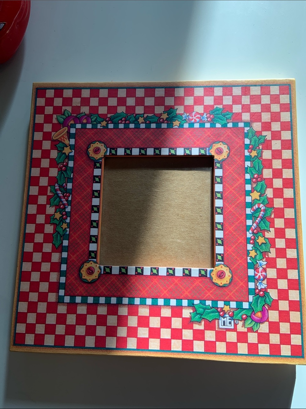 Holiday Red Check Decorative Picture Frame